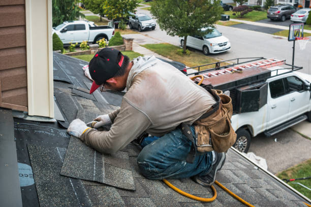 Professional Emergency Roof Repair technician working in Stevens, PA